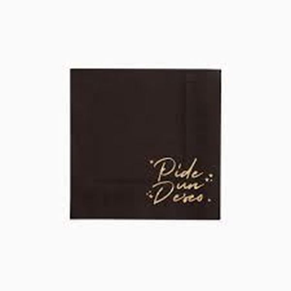 Imagen de Servilletas Negras "Pide un Deseo" papel 25cm (20 unidades)