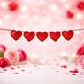 Imagen de Guirnalda Corazones Rojos Decoración cartón (3m)