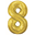 Picture of Globo Número 8 Dorado Metálico 86cm