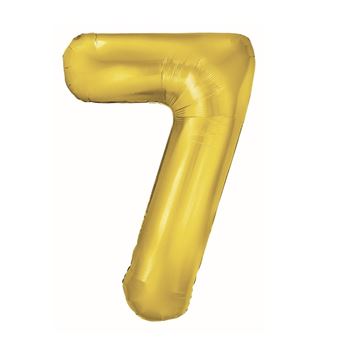Imagen de Globo Número 7 Dorado Metálico 86cm