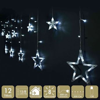 Imagen de Guirnalda Luces Estrella Leds Blancas (300cm)