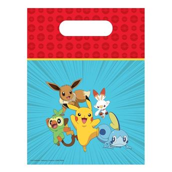 Imagens de Bolsas Chuches Pokémon Cumpleaños plástico (6 uds)