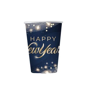 Imagen de Vasos Happy New Year Glamour cartón (6 unidades)