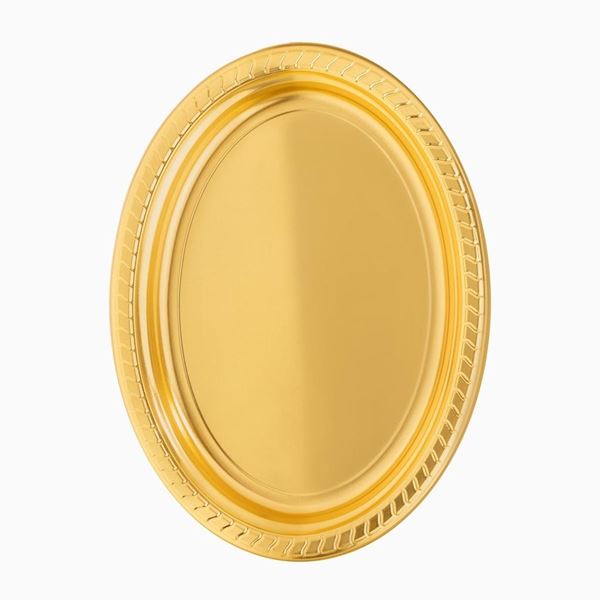 Imagens de Bandejas Doradas Premium Ovaladas Reutilizables (6uds)