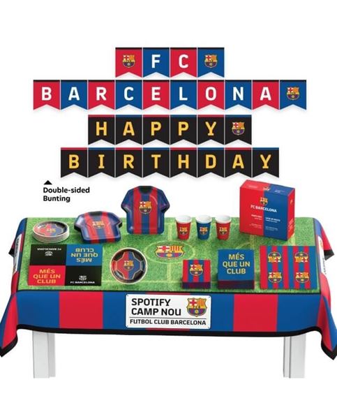 Imagen de Caja de Fiesta FC Barcelona – Set completo para 6 personas (44 piezas)