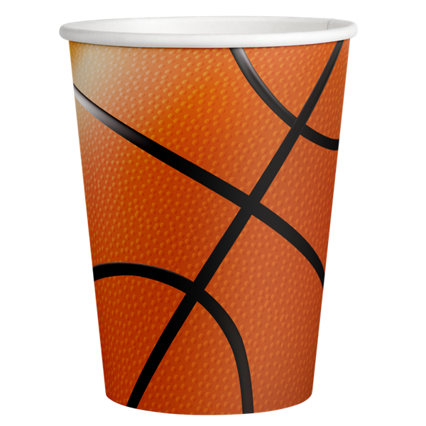 Imagen de Vasos Baloncesto cartón (8 unidades)