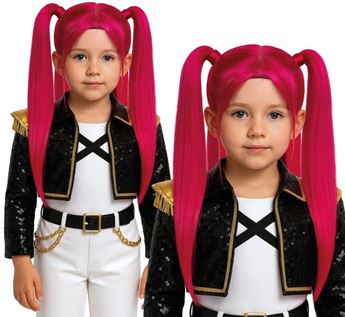 Picture of Peluca infantil Pink Nova – Guerreras K-Pop Demon Hunters, coletas fucsia cosplay