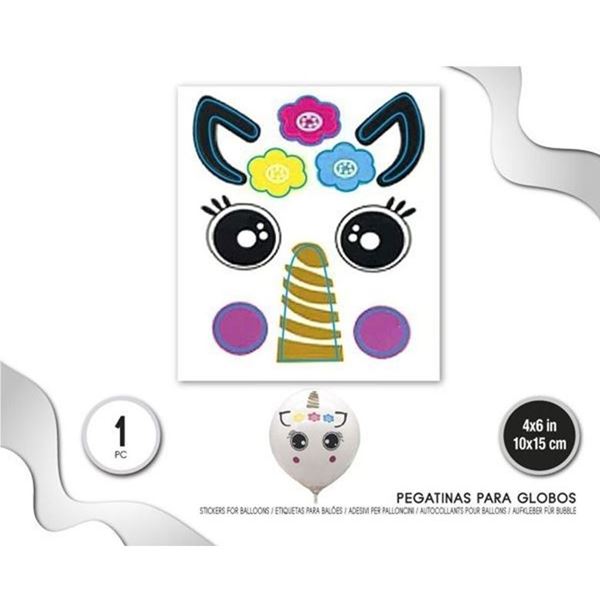 Imagen de Pegatinas para Globos Unicornio