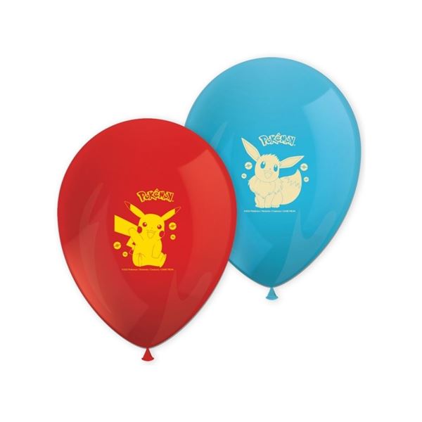 Imagen de Globos Pokémon de Látex - Pack de 8 unidades