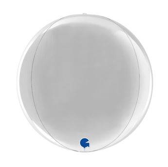 Imagen de Globo Plateado Esférico Orbz Grabo (38cm)