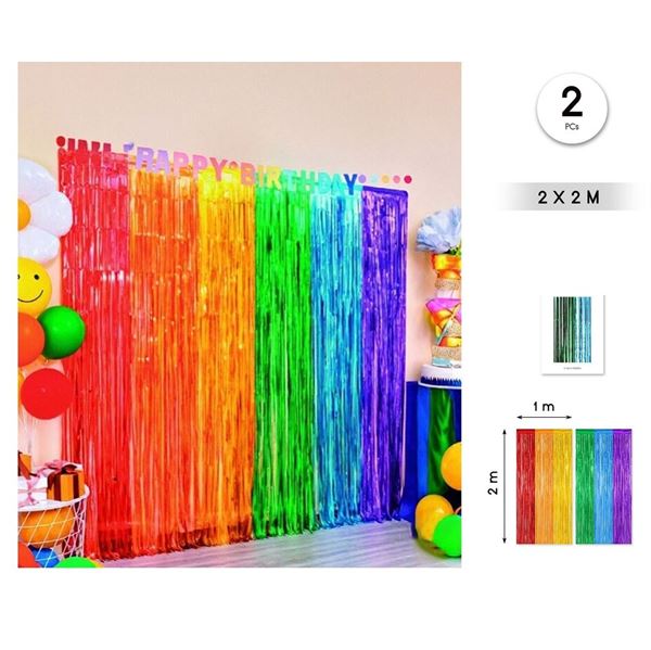 Imagen de Cortina de Flecos Rainbow (2m)