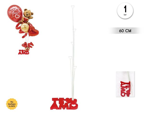 Imagen de Soporte para Globos Te amo (60cm)