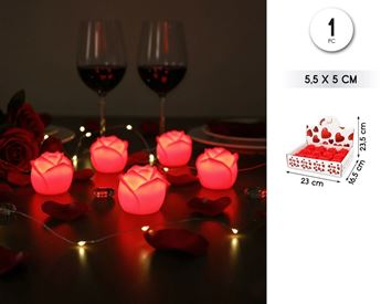 Imagen de Rosa con Luz Led roja (1ud)