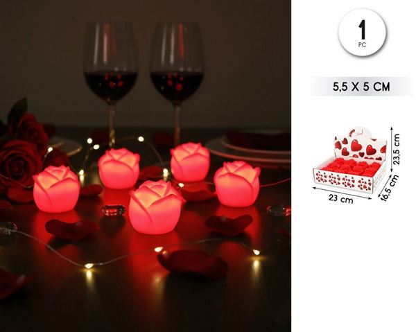 Imagen de Rosa con Luz Led roja (1ud)