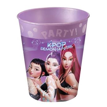 Imagen de Vaso Guerreras K-Pop Demon Hunters Plástico Reutilizable 250ml (1 unidad)