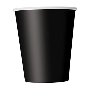 Imagens de Vasos de cartón negro 266 ml Unique (Pack 14 uds)