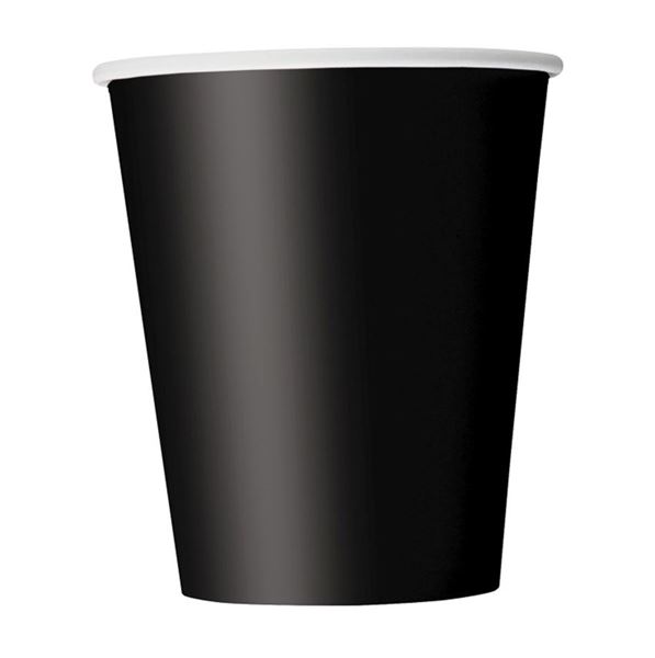 Imagens de Vasos de cartón negro 266 ml Unique (Pack 14 uds)