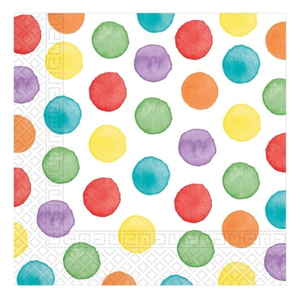 Imagens de Servilletas Puntos de colores 33cm (20uds)