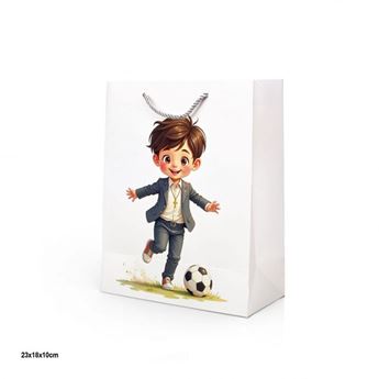Imagens de Bolsa Mi Primera Comunión Niño Fútbol Cartón (18x10x23cm)