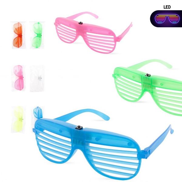 Imagens de Gafas de Fiesta con Luz Led Surtidas (1ud)
