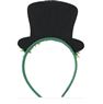 Imagen de Diadema Chistera Verde con Purpurina