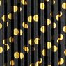 Imagen de Pajitas Papel Negras con Puntos Dorados (10 unidades)