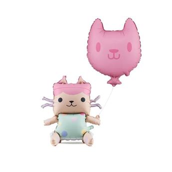 Imagen de Globo La Casa de Muñecas de Gabby Bebé Box & Gato