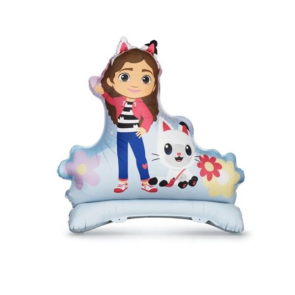 Imagen de Globo Foil La Casa de Muñecas de Gabby Cumpleaños con Base sin Helio (90cm)