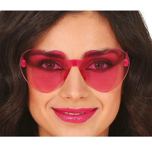 Imagen de Gafas de Corazón Rosas Transparentes