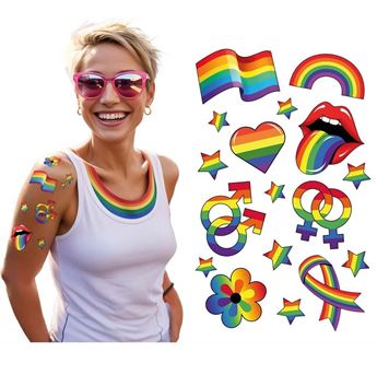 Imagen de Tatuajes Temporales Pride Arcoíris Orgullo