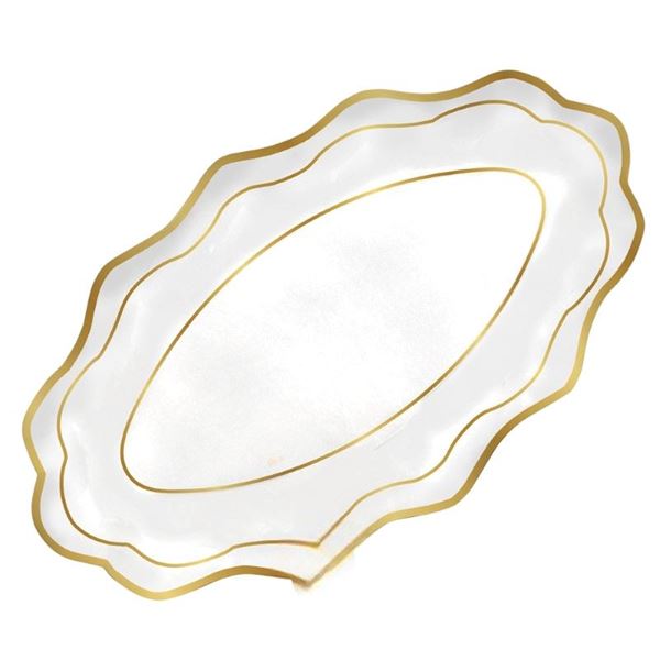 Imagen de Bandejas Clásica Dorada de cartón 36cm x 20cm (Pack de 2)