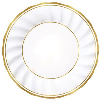 Imagen de Platos Clásica Dorada de cartón 30cm (6uds)