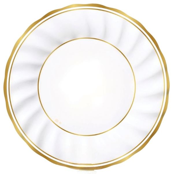 Imagen de Platos Clásica Dorada de cartón 30cm (6uds)