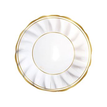 Imagen de Platos Hondos Clásica Dorada de cartón 24cm (6uds)