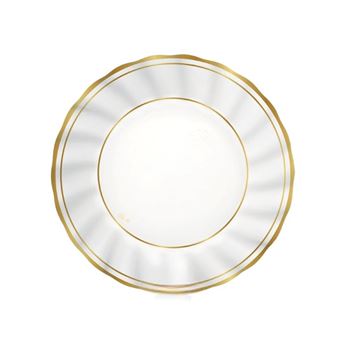 Imagen de Platos Clásica Dorada de cartón 20cm (6uds)