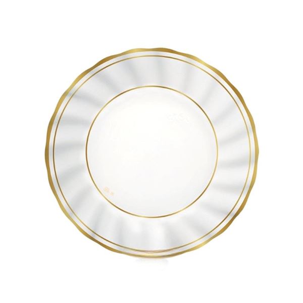 Imagen de Platos Clásica Dorada de cartón 20cm (6uds)