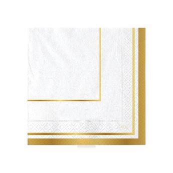 Imagen de Servilletas Clásica Dorada de Papel 33cm (16uds)