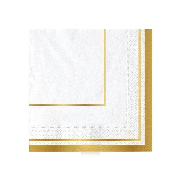 Imagen de Servilletas Clásica Dorada de Papel 33cm (16uds)