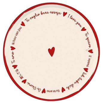 Imagen de Platos With Love de Cartón 24 cm (6uds)