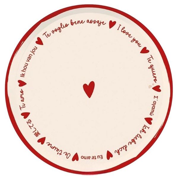 Imagen de Platos With Love de Cartón 24 cm (6uds)