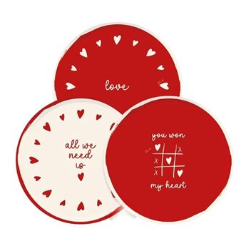 Imagen de Platos With Love de Cartón 18 cm (6uds)