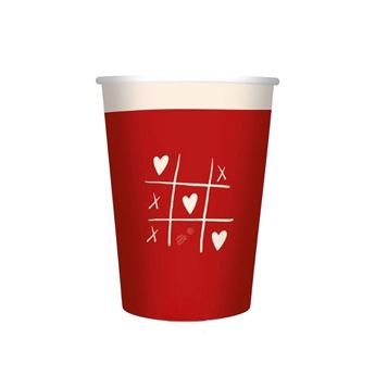 Imagen de Vasos With Love de Cartón 250ml (6uds)