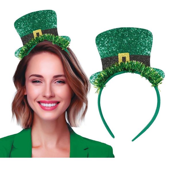 Imagen de Diadema Chistera San Patricio Verde