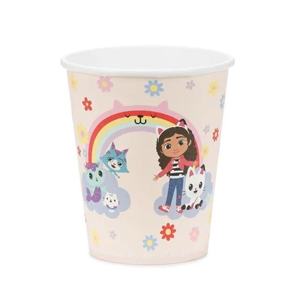Imagen de Vasos Gabby’s Dollhouse 250 ml (Pack de 6)