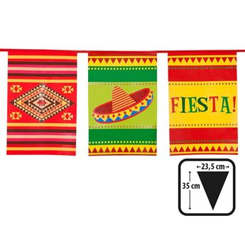 Imagen de Guirnalda banderines Fiesta mexicana 10 m (35 x 23,5 cm)