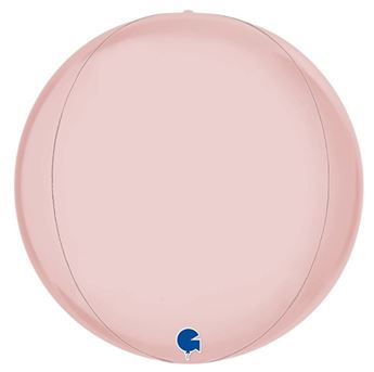 Imagens de Globo Rosa Pastel Satín Esférico Orbz 38cm