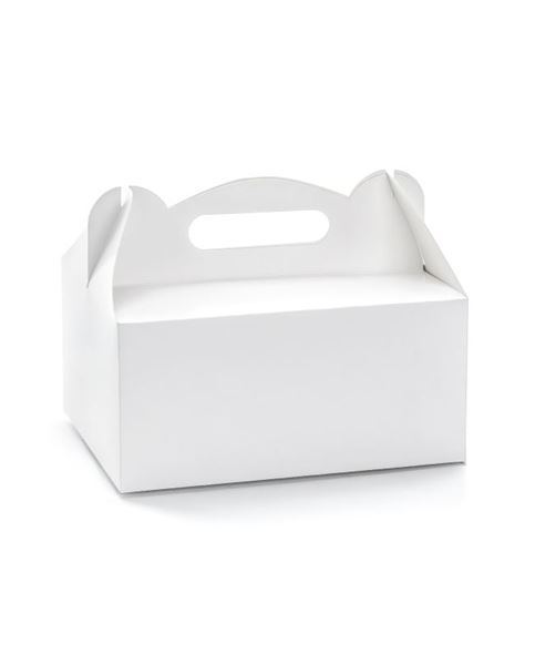 Picture of Cajas blancas con asa 19 x 14 x 9 cm (Pack 10 uds)