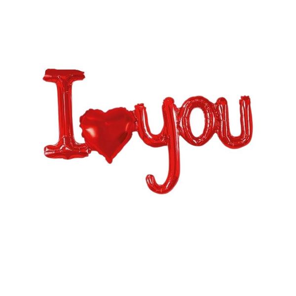 Imagen de Globo I Love You Rojo Foil (97cm)