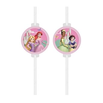 Imagen de Pajitas papel Mundo Princesas Disney (4uds)