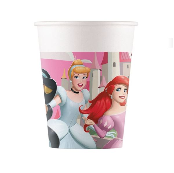Imagen de Vasos Mundo Princesas Disney cartón (8 uds)